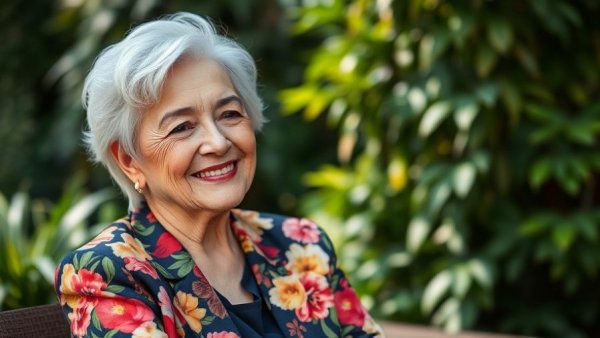 Dame Judi Dench surrounded by nature, highlighting vision loss.
