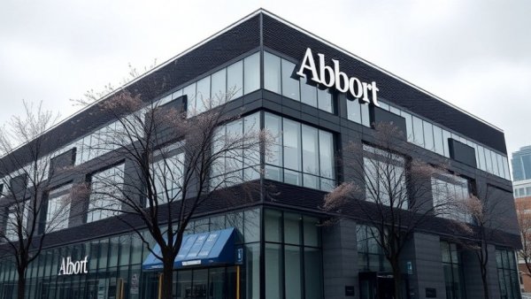 Abbott building exterior related to faulty glucose sensors medical issues.