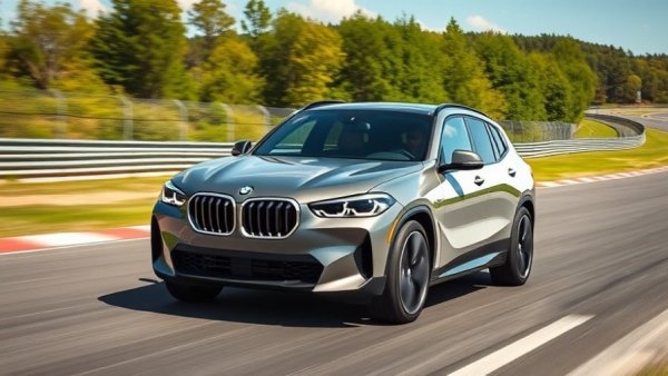 2027 BMW iX3 on test track in motion, sleek design