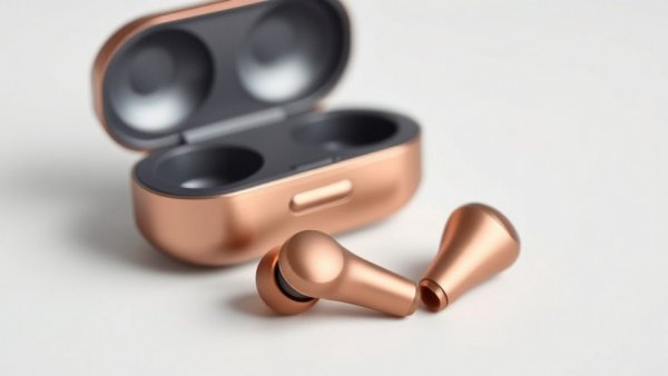 Best earbuds to get in 2026, sleek copper design.