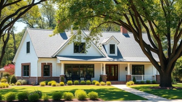 Elegant modern farmhouse and craftsman home exterior design.