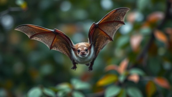 A bat in flight highlighting deadly bat disease fungus context.