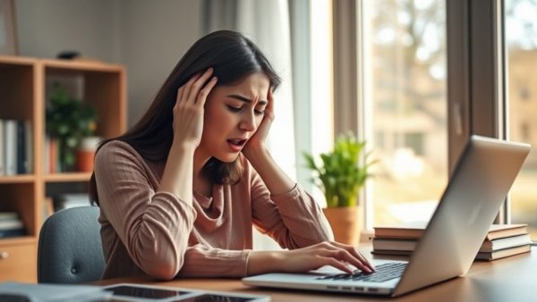 Tired woman yawning at desk, illustrating insufficient sleep health risks.