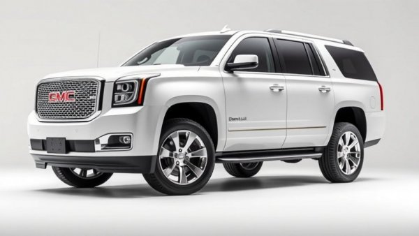 2026 GMC Yukon XL Denali in a bright studio setting, showcasing its design.
