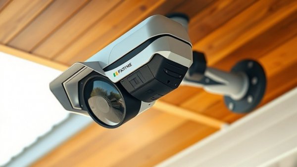Futuristic surveillance camera for smart home security gadgets.