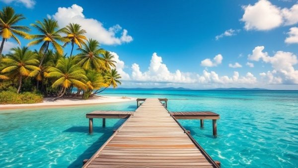 Scenic tropical view for travel safety for snowbirds in Mexico.