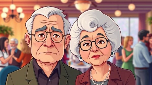 Retirement oversharing advice cartoon illustration with advice.