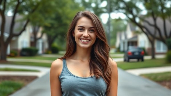 Confident young woman outdoors, related to work permit immigration detention.