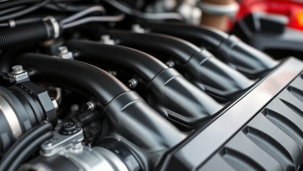 Clean engine intake manifold with visible components.