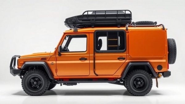 Compact Suzuki concept vehicle with versatile cargo system in a studio.