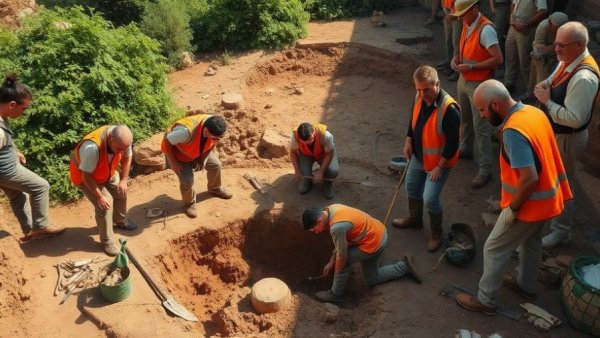 Roman-era discoveries in Ephesus depicted during active excavation.
