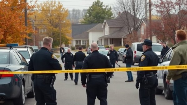 Jefferson Parish shooting incident crime scene with police.