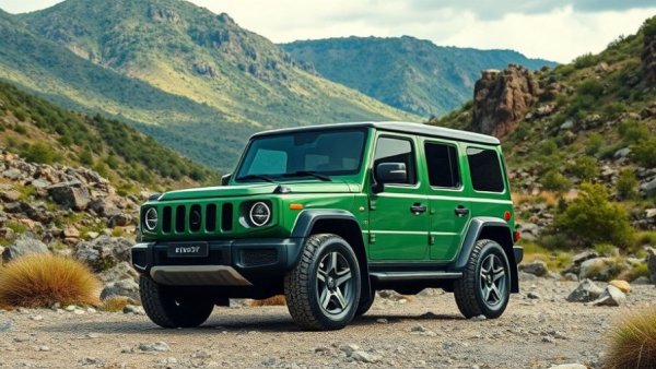 Toyota SUV in rugged landscape showcasing Toyota cars with electric motors