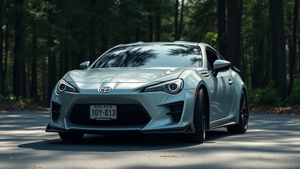 Toyota GR86 Neo86 front view in outdoor forest setting.
