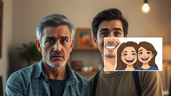 Mixed media image illustrating contrasting emotions about retirement advice myths.