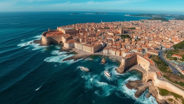 Best Things to Do in Saint Malo: Stunning aerial view of historic architecture surrounded by sea.