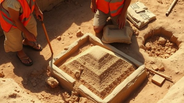 Archaeologists at Anglo-Saxon burial site discovered, sandy excavation.