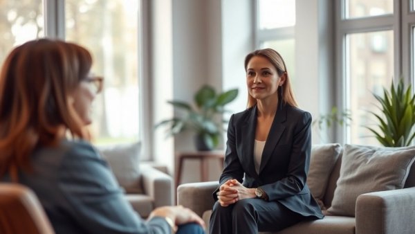 Therapist and patient discussing genetic link between depression and anxiety disorders.