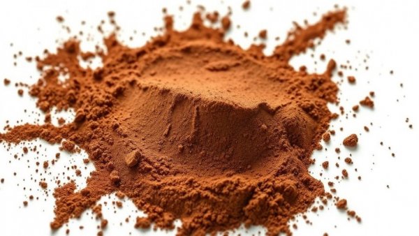 Chocolate protein powder scattered with scoop, assessing safe lead levels.