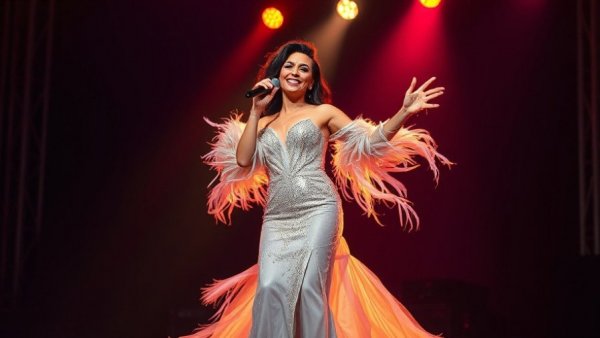 Mariah Carey Italian connection captured in elegant stage performance.