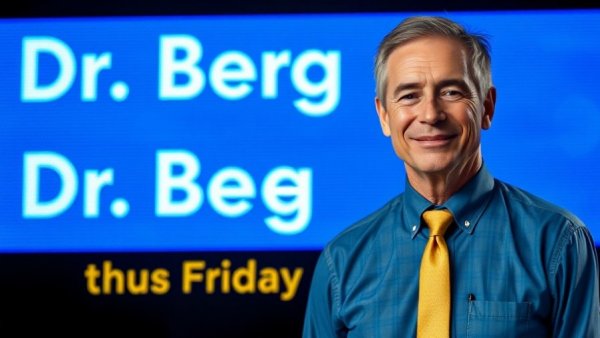 Healthy Aging with Dr. Berg live announcement graphic.