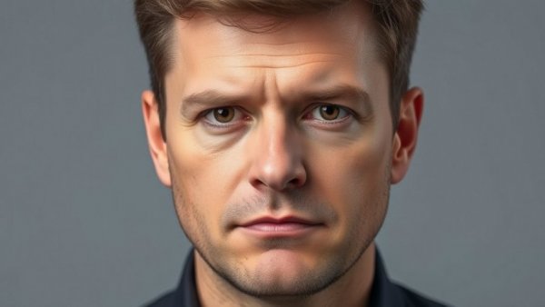 Solemn man facing the camera with neutral expression against a plain background.