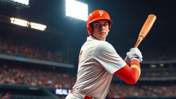 Louisiana Ragin' Cajuns Baseball player poised to bat at night game.