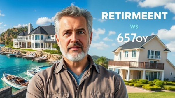 Man with contrasting luxury and practical homes, Suze Orman's $5 Million Retirement Myth discussion.