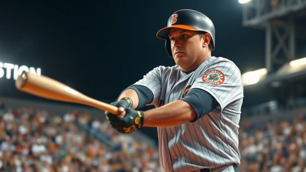Cajun baseball player swings in action against South Alabama.
