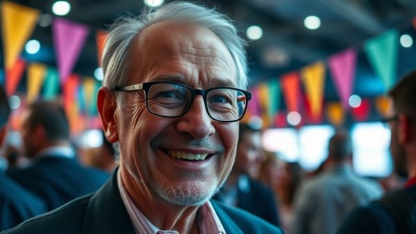 James Tolkan legacy event with smiling older man.