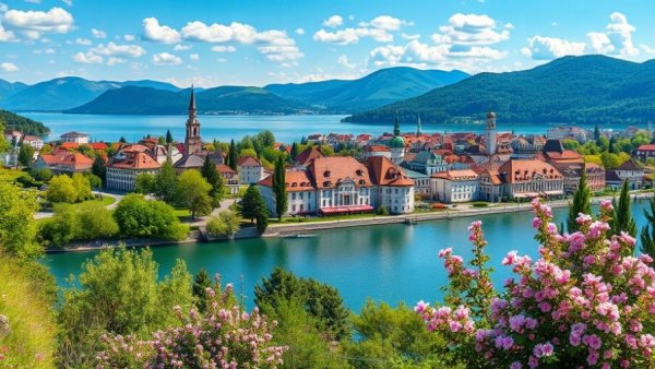 Klagenfurt travel guide: stunning lakeside landscape, vibrant scenery.