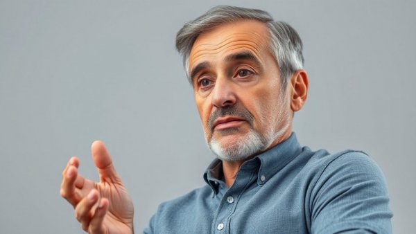 Middle-aged man discussing remedies focused on dry skin health.