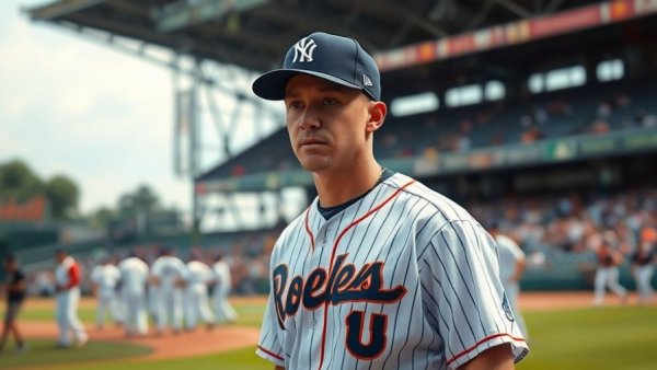 Baseball player exits field during Complete Game Cajuns Baseball event.
