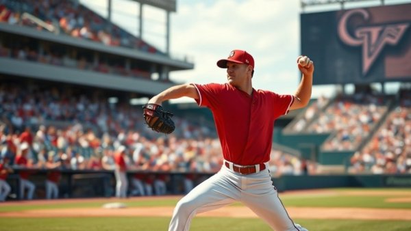 Louisiana Ragin' Cajuns player pitching during series win