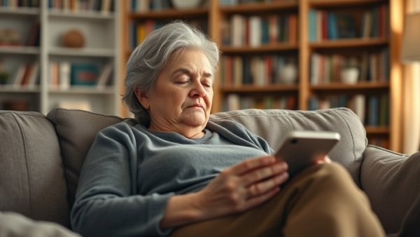 Middle-aged woman napping on sofa related to daytime napping and mortality risk.