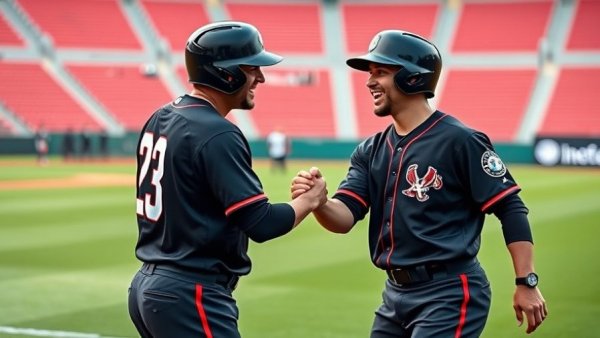 Cajuns victory celebration with players on field