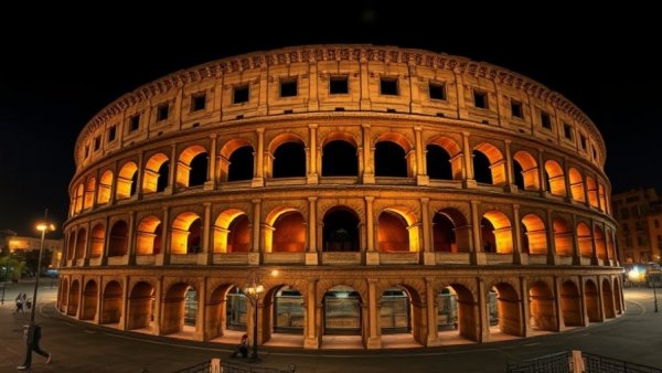 Iconic Roman amphitheater at night in Verona, best things to do.