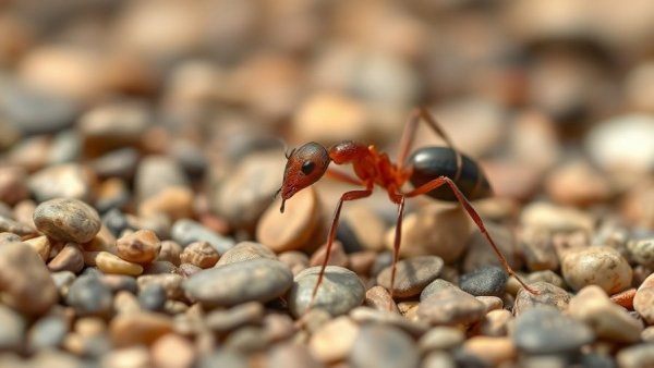 Asian needle ant highlighting sting risk, close-up view.
