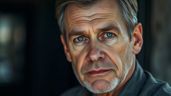 Mature man looking thoughtfully at camera, Is Your Earlobe Warning You About A Heart Attack.