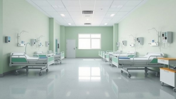 Empty hospital room emphasizing cleanliness for recognizing symptoms of sepsis.