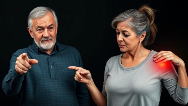Fibromyalgia Is Not in Your Head: Woman holding shoulder in pain.