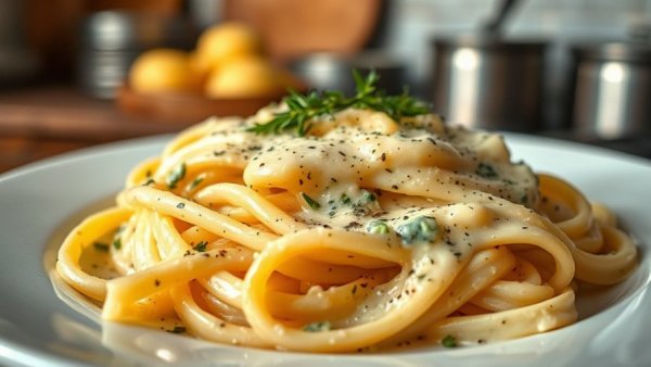 Creamy Alfredo sauce over pasta, possible recall due to salmonella.