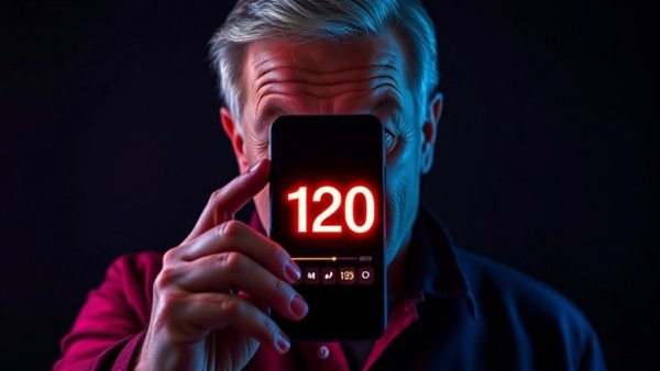 Contrasting expressions of a man holding a timer, highlighting theme: 5 days without food.