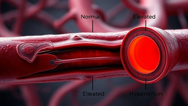 Detailed view of a blood pressure chart for seniors showing artery conditions.