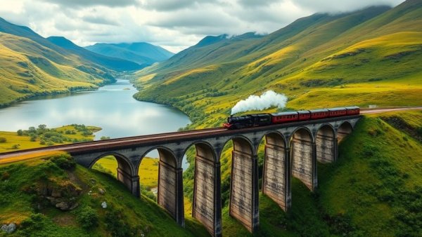 Steam train crossing Glenfinnan Viaduct, best things to do in Scotland