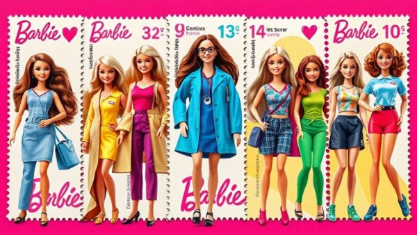 Barbie stamps new release with diverse career themes.