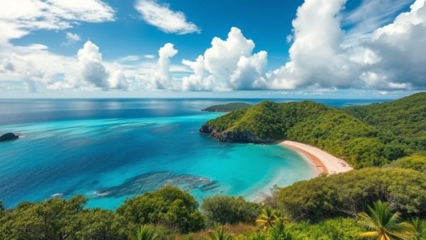 Scenic beach in Okinawa, lush greenery, blue waters, best things to do
