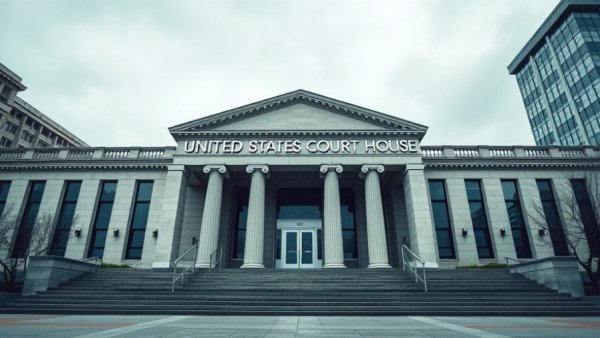 Courthouse building exterior related to pastor's theft in Louisiana.