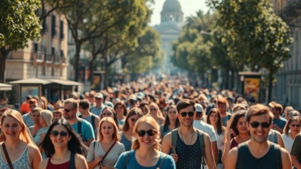 Tourists crowding Barcelona's La Rambla amid tourist crackdown