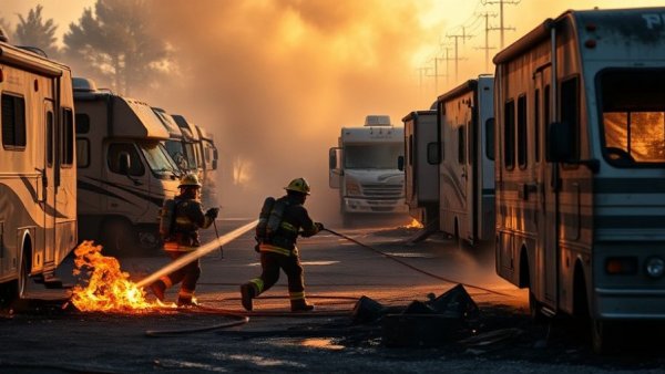 Firefighters battle RV storage fire Plaquemines Parish
